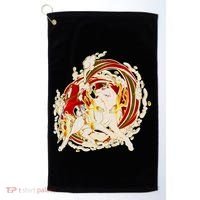 Japanese Mythology Okami Wolf Golf Towel thumb 0