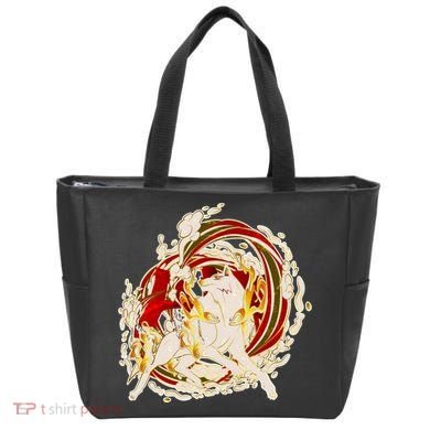 Japanese Mythology Okami Wolf Tote Bag