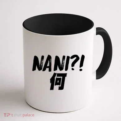 Japanese NANI WHAT Coffee Mug back
