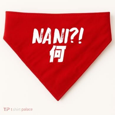Japanese NANI WHAT USA-Made Doggie Bandana