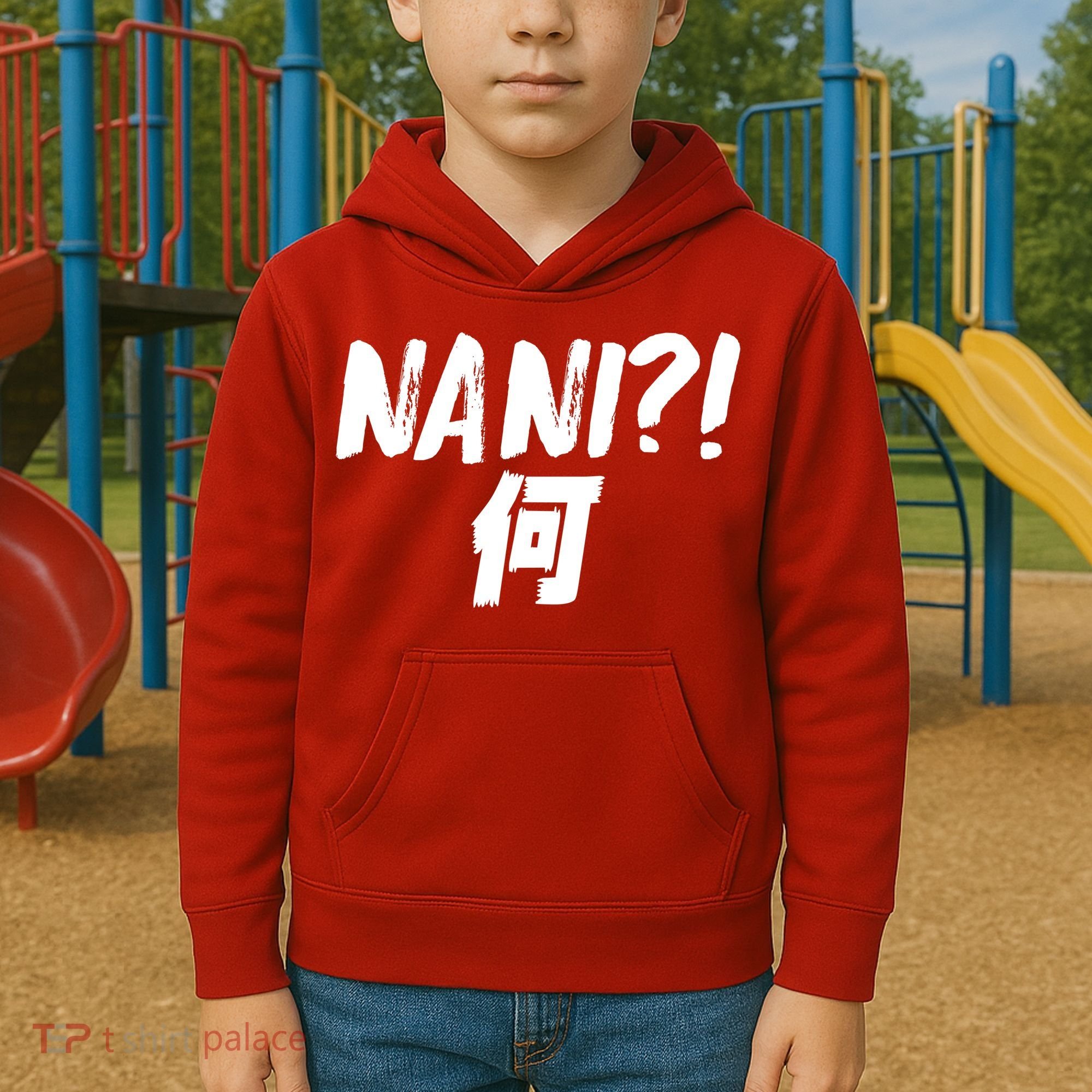 Japanese NANI WHAT Kids Hoodie