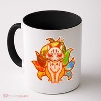 Japanese Nine Tails Kitsune Fox Elements Seasons Coffee Mug thumb 0