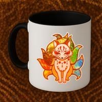 Japanese Nine Tails Kitsune Fox Elements Seasons Coffee Mug thumb 2