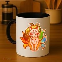 Japanese Nine Tails Kitsune Fox Elements Seasons Coffee Mug thumb 4