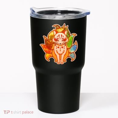 Japanese Nine Tails Kitsune Fox Elements Seasons Tumbler