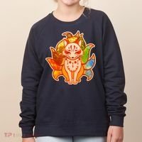 Japanese Nine Tails Kitsune Fox Elements Seasons Women's Sweatshirt thumb 0