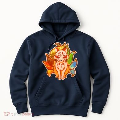 Japanese Nine Tails Kitsune Fox Elements Seasons Hoodie