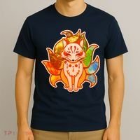 Japanese Nine Tails Kitsune Fox Elements Seasons T-Shirt thumb 3