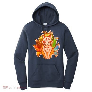Japanese Nine Tails Kitsune Fox Elements Seasons Women's Hoodie