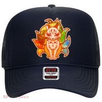 Japanese Nine Tails Kitsune Fox Elements Seasons Hat thumb 0