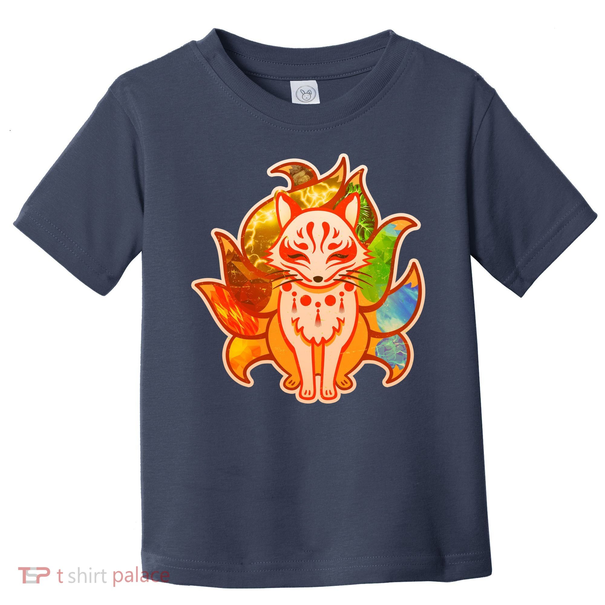 Japanese Nine Tails Kitsune Fox Elements Seasons Toddler T-Shirt