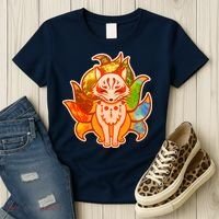 Japanese Nine Tails Kitsune Fox Elements Seasons Women's T-Shirt thumb 3