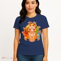 Japanese Nine Tails Kitsune Fox Elements Seasons Women's T-Shirt thumb 4