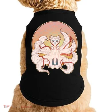Japanese Nine Tails Kitsune Fox Emblem Pattern Doggie Tank