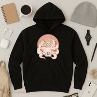 Japanese Nine Tails Kitsune Fox Emblem Pattern Hoodie thumb 3