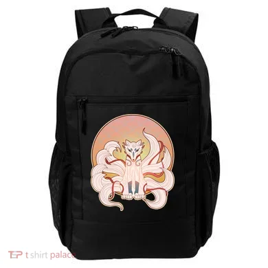 Japanese Nine Tails Kitsune Fox Emblem Pattern Backpack