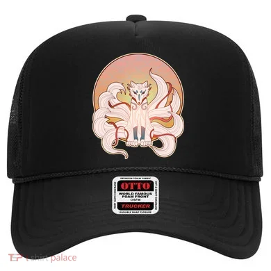 Japanese Nine Tails Kitsune Fox Emblem Pattern Hat