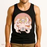 Japanese Nine Tails Kitsune Fox Emblem Pattern Tank Top thumb 3