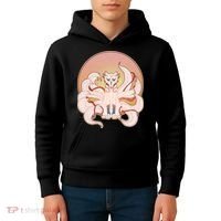 Japanese Nine Tails Kitsune Fox Emblem Pattern Kids Hoodie thumb 4