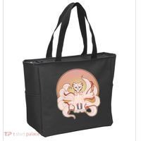 Japanese Nine Tails Kitsune Fox Emblem Pattern Tote Bag thumb 2