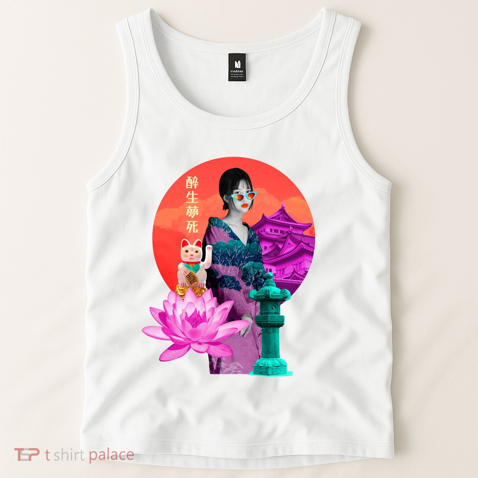 Japanese Photo Temple Tank Top
