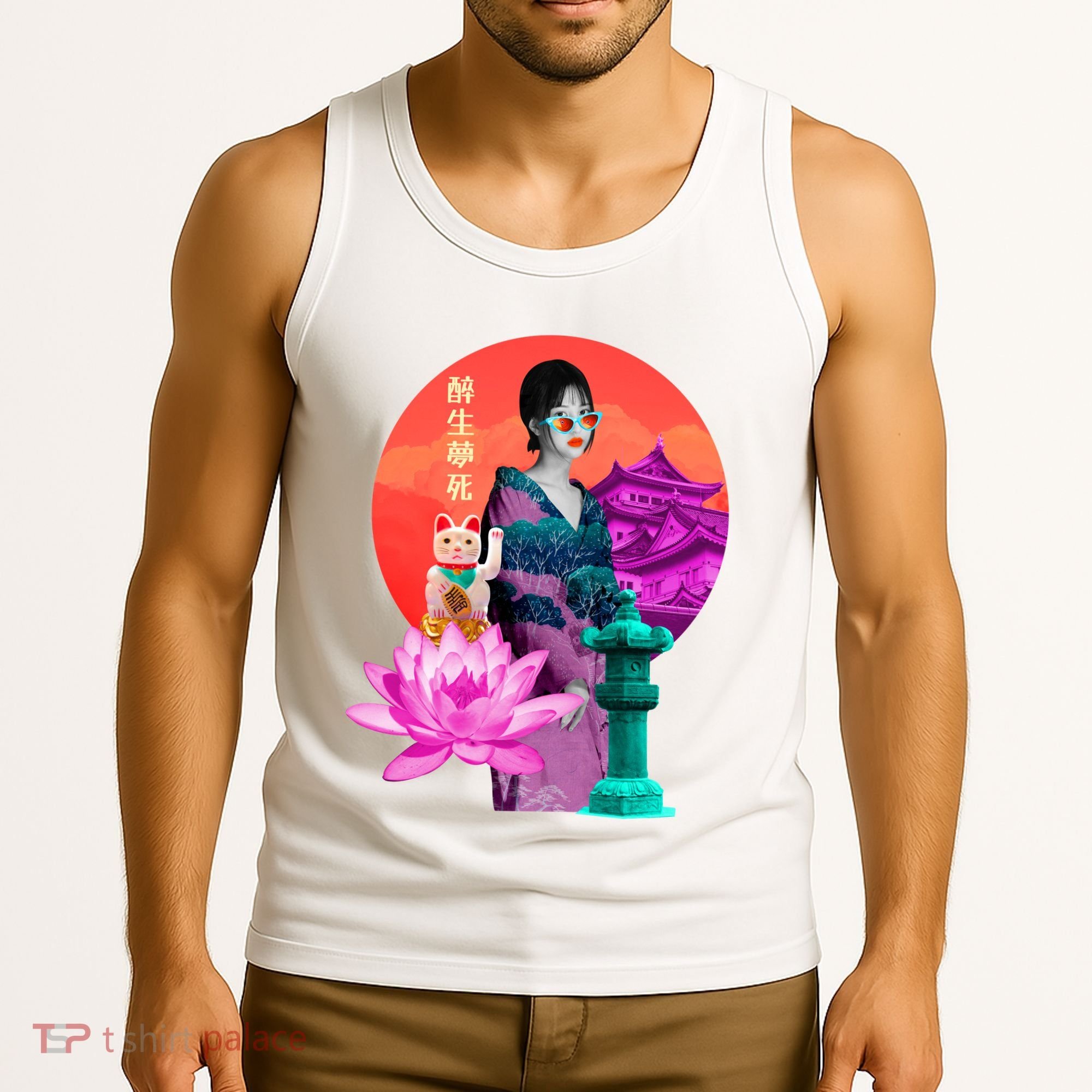 Japanese Photo Temple Tank Top