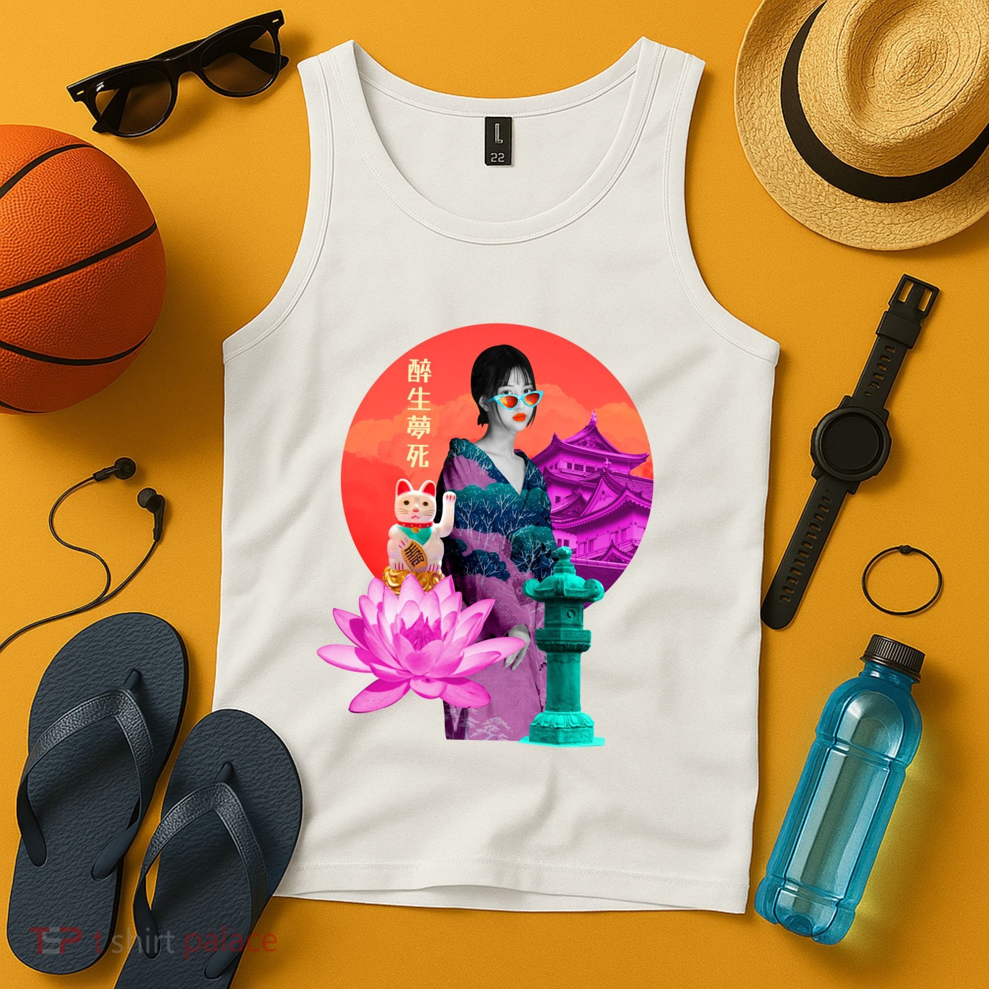 Japanese Photo Temple Tank Top