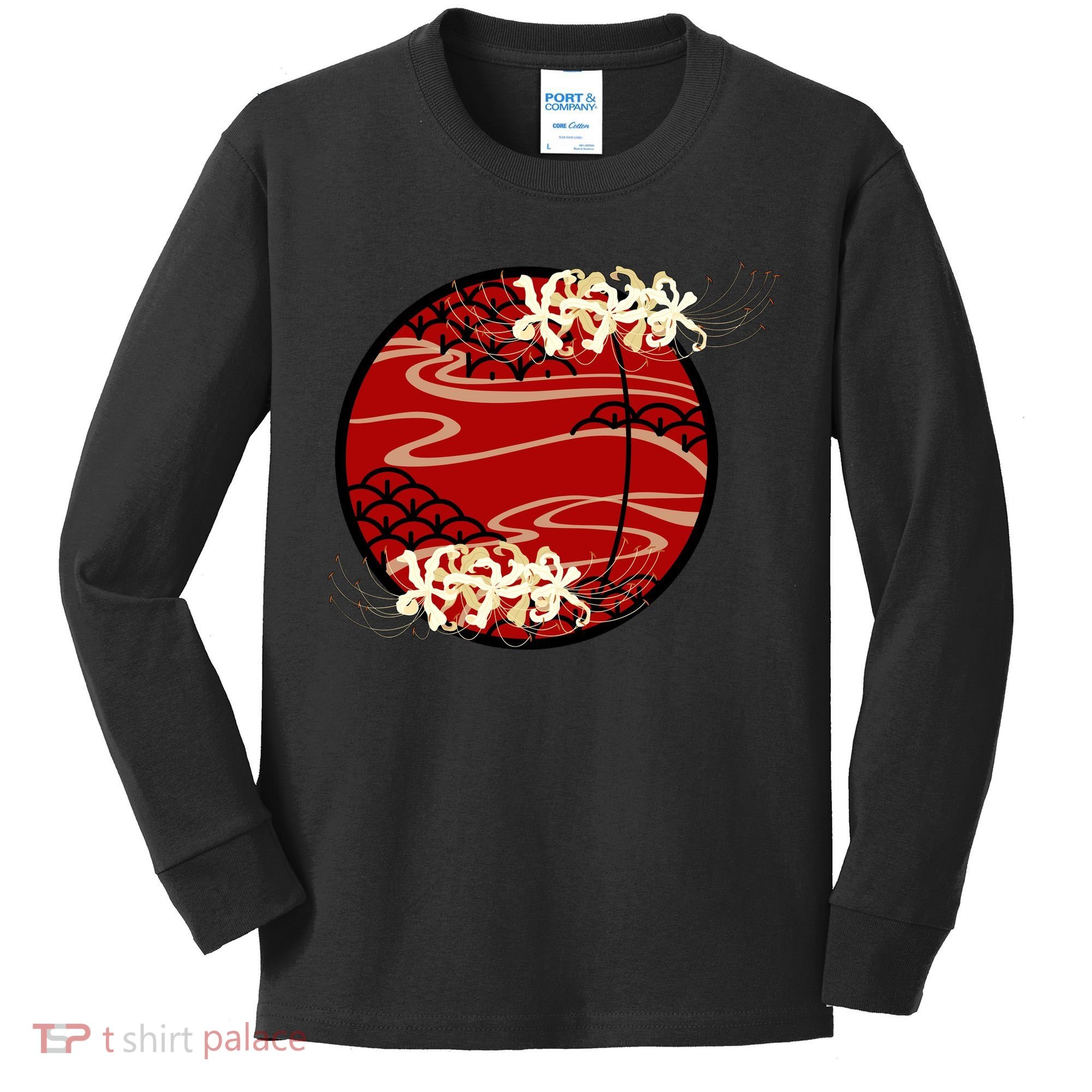 Japanese Spider Lily Kids Long Sleeve Shirt
