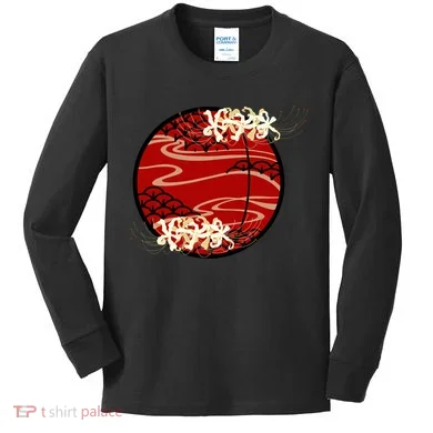 Japanese Spider Lily Kids Long Sleeve Shirt