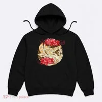 Japanese Spider Lily Watercolor Hoodie thumb 0