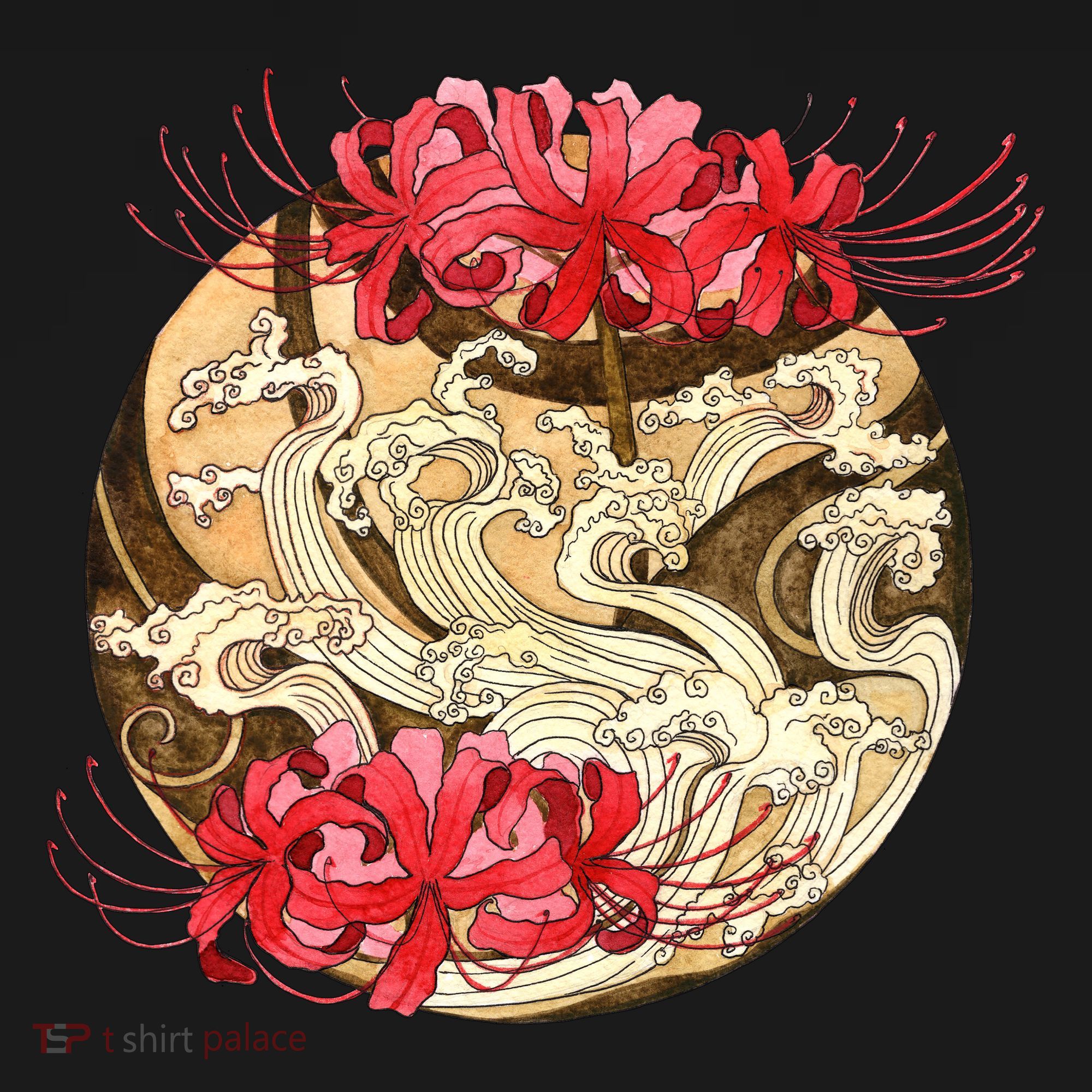 Japanese Spider Lily Watercolor T-Shirt