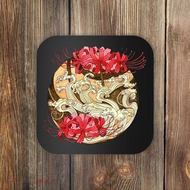 Japanese Spider Lily Watercolor Coaster
