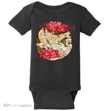 Japanese Spider Lily Watercolor Baby Bodysuit