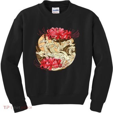 Japanese Spider Lily Watercolor Kids Sweatshirt