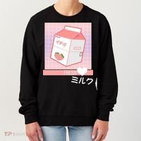 Japanese Vaporwave Strawberry Milk Box Women's Sweatshirt thumb 0