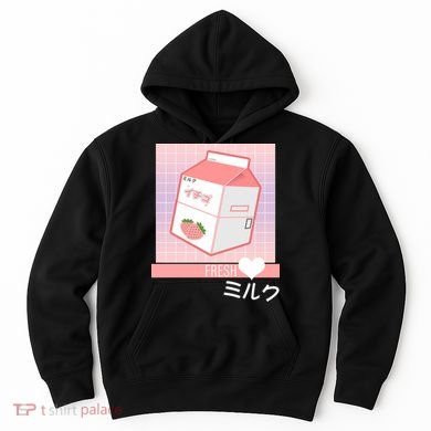 Japanese Vaporwave Strawberry Milk Box Hoodie