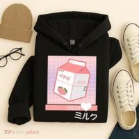 Japanese Vaporwave Strawberry Milk Box Hoodie thumb 4