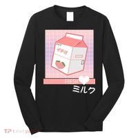 Japanese Vaporwave Strawberry Milk Box Long Sleeve Shirt thumb 0