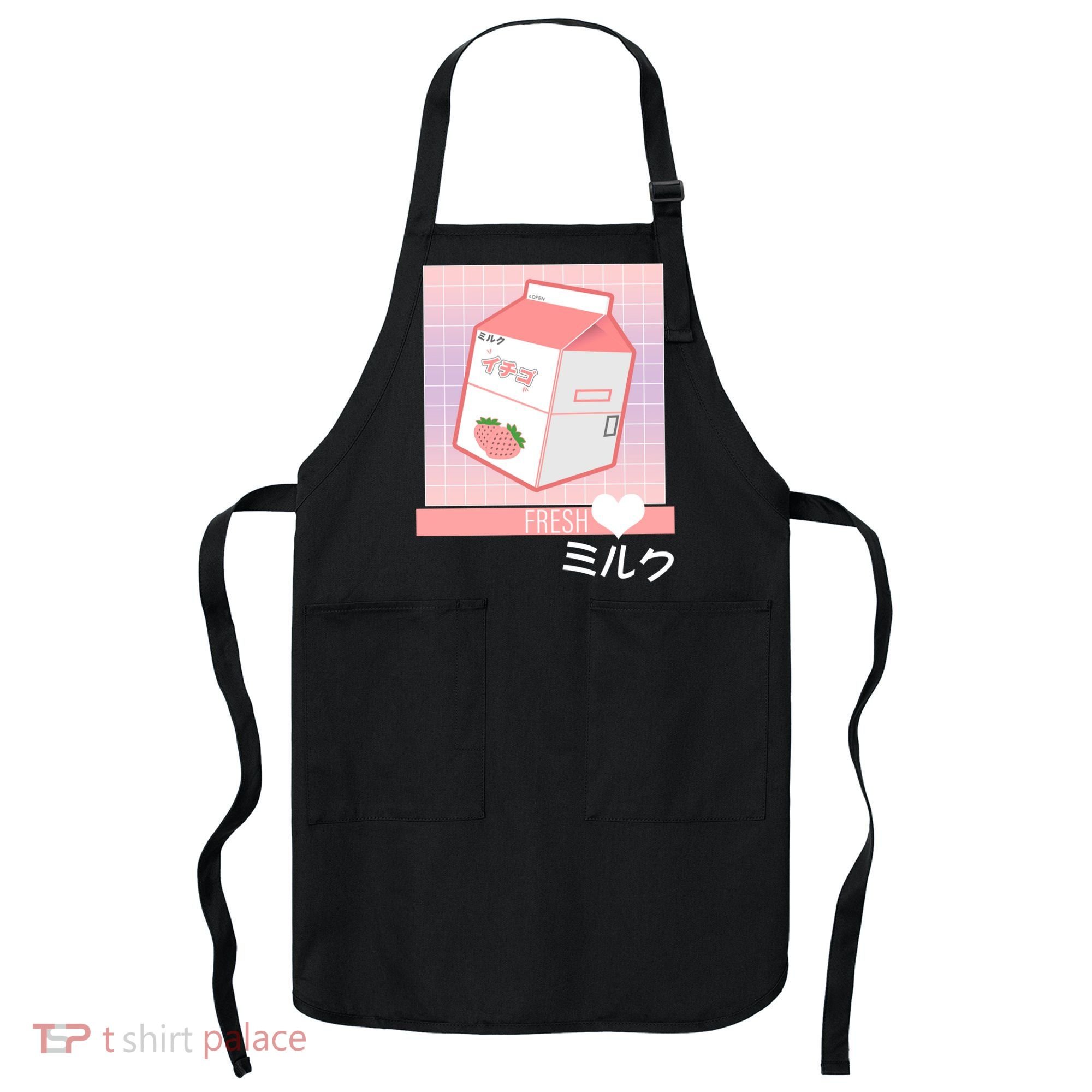Japanese Vaporwave Strawberry Milk Box Apron