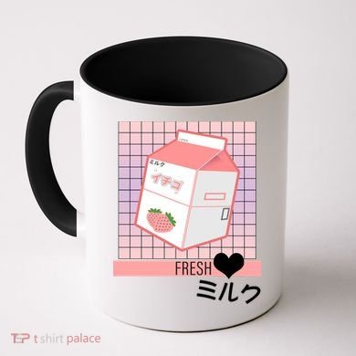 Japanese Vaporwave Strawberry Milk Box Coffee Mug