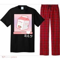 Japanese Vaporwave Strawberry Milk Box Pajama Set thumb 0