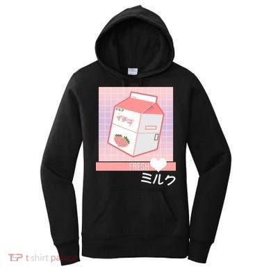 Japanese Vaporwave Strawberry Milk Box Women's Hoodie