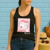 Japanese Vaporwave Strawberry Milk Box Women's Tank Top thumb 2