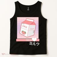 Japanese Vaporwave Strawberry Milk Box Tank Top thumb 2
