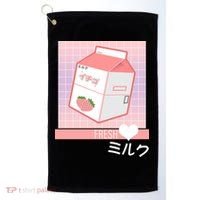 Japanese Vaporwave Strawberry Milk Box Golf Towel thumb 0