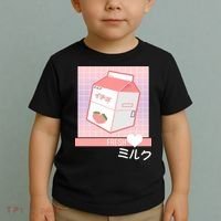 Japanese Vaporwave Strawberry Milk Box Toddler T-Shirt thumb 2