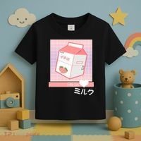Japanese Vaporwave Strawberry Milk Box Toddler T-Shirt thumb 3