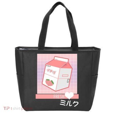 Japanese Vaporwave Strawberry Milk Box Tote Bag