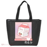 Japanese Vaporwave Strawberry Milk Box Tote Bag thumb 0
