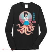 Japanese Yokai Monster Octopus School Girl Long Sleeve Shirt thumb 0